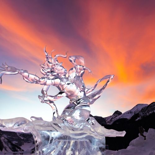 Lake Louise Ice Magic Festival Sculpture