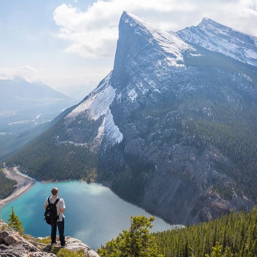 East End of Rundle View of Ha Link Peak Canmore